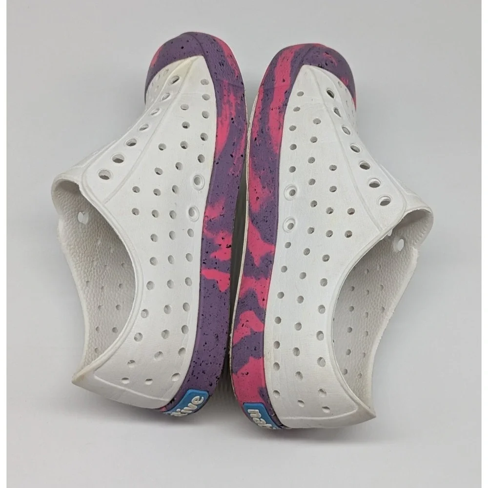 Native Jefferson‎ Marbled Waterproof Sneaker Shoe Unisex Kids Sz C12 Beach Pink